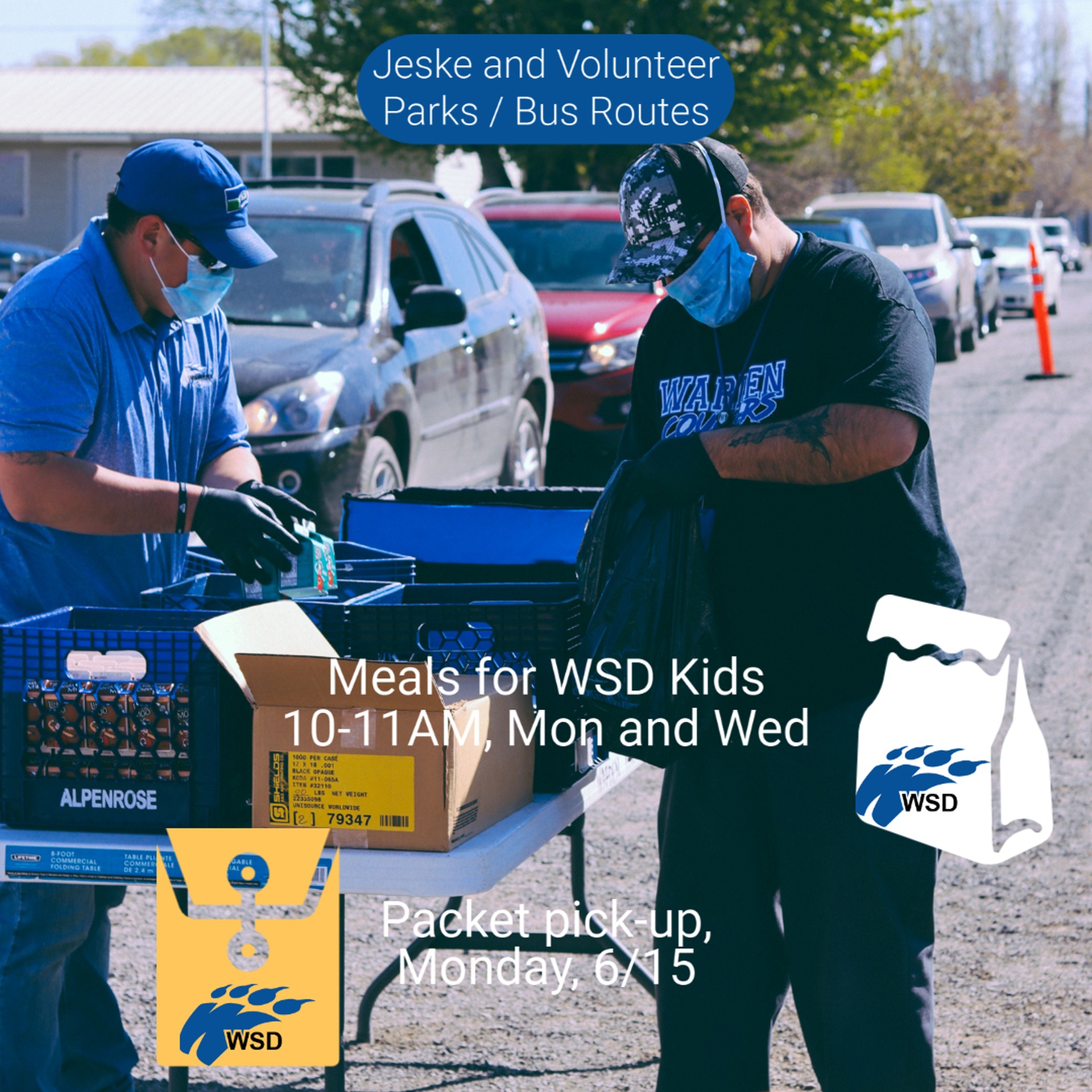 6/15/2020, MEALS FOR WARDEN CHILDREN / ENRICHMENT PACKET PICK-UP